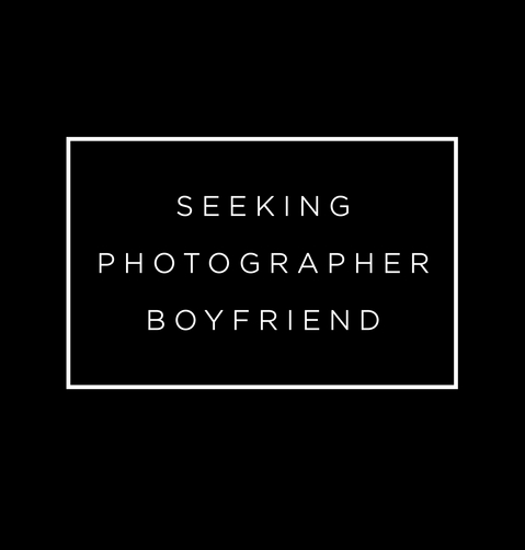 Seeking Photographer Boyfriend Black T-Shirt Back