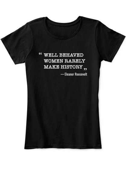 "Well Behaved" For Women's Aid Black áo T-Shirt Front