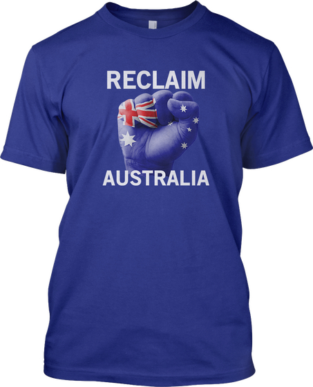 Reclaim Australia Deep Royal T-Shirt Front