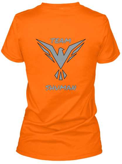 Team Shuman Orange áo T-Shirt Back