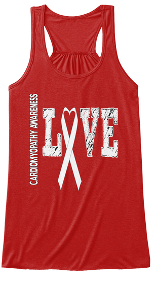 Cardiomyopathy Awareness Love Red áo T-Shirt Front