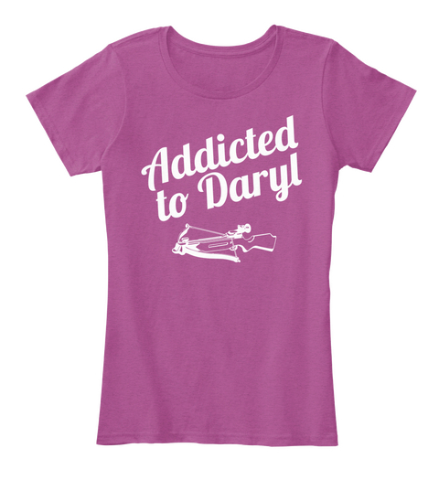 Addicteu To Daryl Heathered Pink Raspberry Camiseta Front