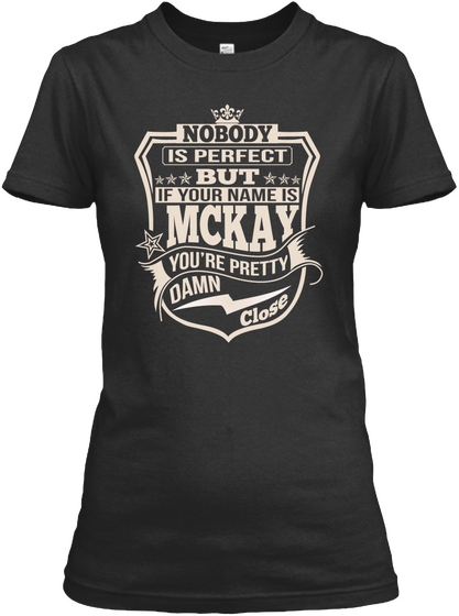 Nobody Perfect Mckay Thing Shirts Black T-Shirt Front