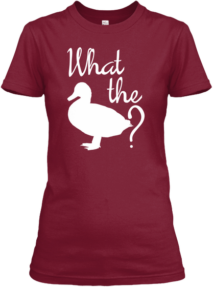 What The  Duck? Cardinal Red Maglietta Front