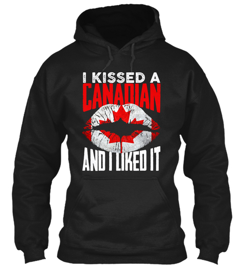 Kissed A Canadian Black Camiseta Front