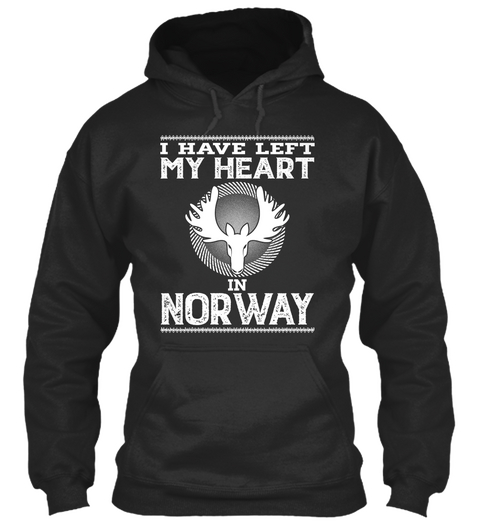 I Have Left My Heart In Norway Jet Black Kaos Front