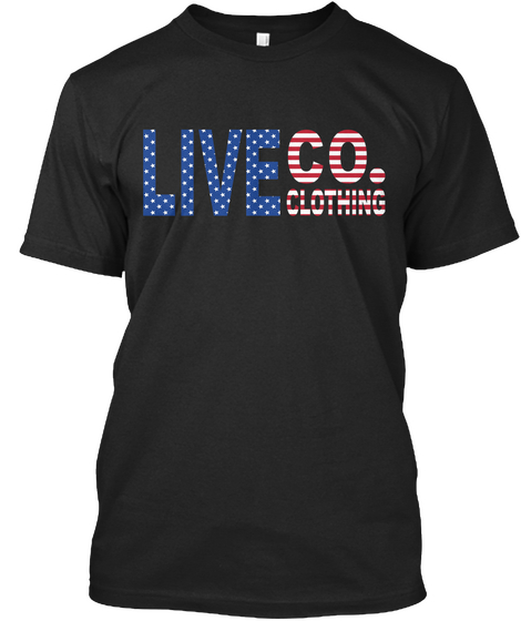 Live Co. Clothing Black T-Shirt Front
