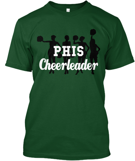 Phis Cheerleader Deep Forest T-Shirt Front