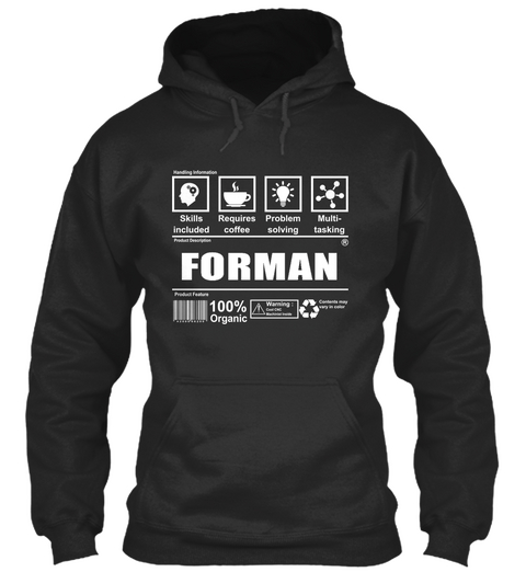 Forman Jet Black T-Shirt Front