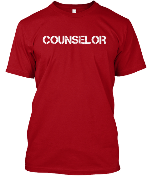 Counselor Deep Red T-Shirt Front