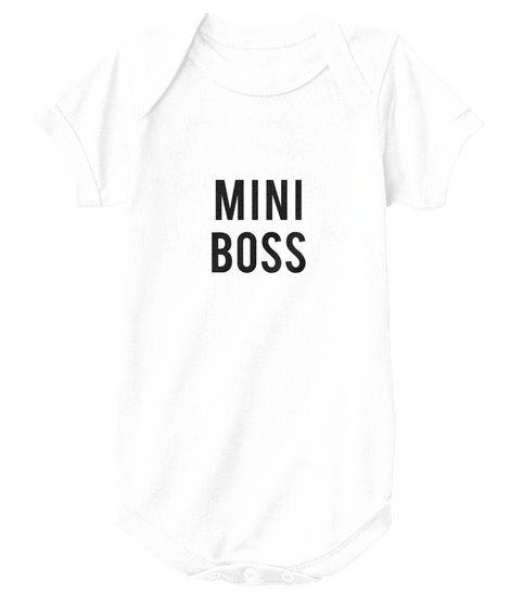 Mini Boss White Camiseta Front