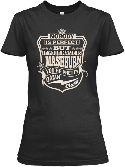 Nobody Perfect Mashburn Thing Shirts Black T-Shirt Front