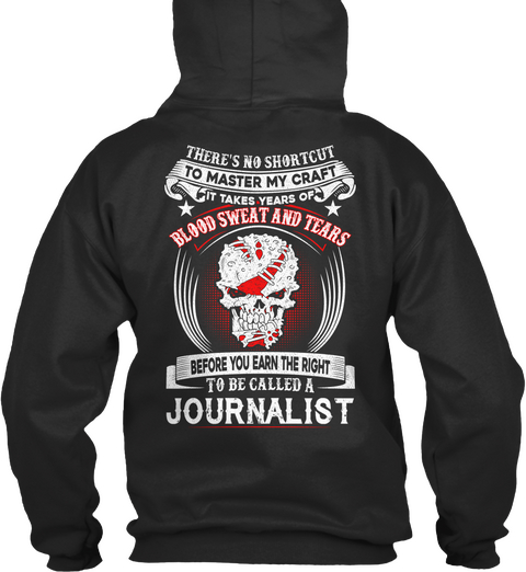 Journalist Jet Black T-Shirt Back