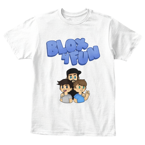 Blox 4 Fun White áo T-Shirt Front