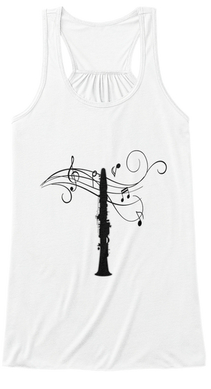 Clarinet Shirts! White T-Shirt Front