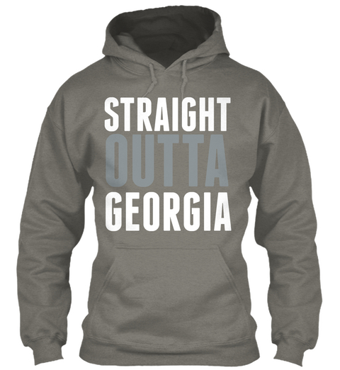 Straight Outta Georgia Charcoal T-Shirt Front