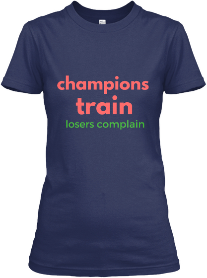 Champion Girls. Navy T-Shirt Front
