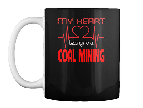 Heart Coal Mining Black Camiseta Front