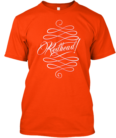 O Redhead! Orange áo T-Shirt Front