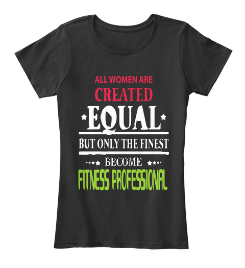 Fitness Professional Mom T Shirts Black T-Shirt Front