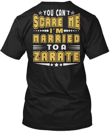 Married To Zarate Thing Shirts Black T-Shirt Back