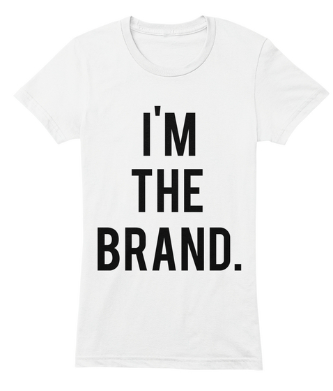 I M The Brand White áo T-Shirt Front