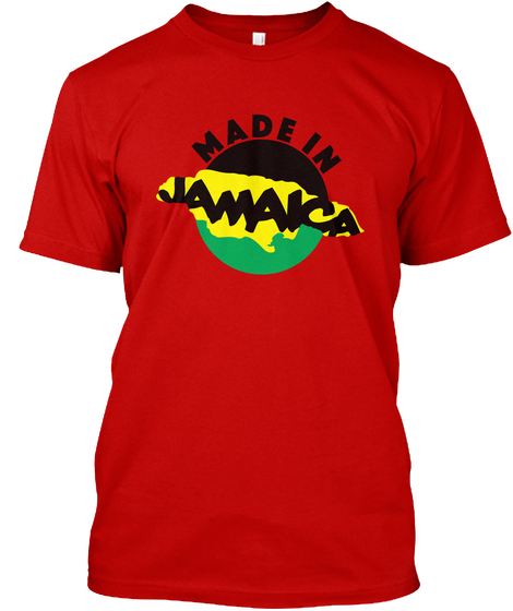 Made In Jamaica Classic Red Camiseta Front