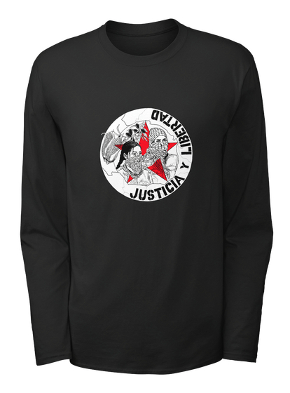 Justicia Y Libertad Black Camiseta Front