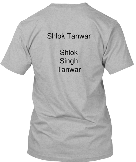 Shlok Tanwar Shlok
Singh
Tanwar Athletic Heather T-Shirt Back