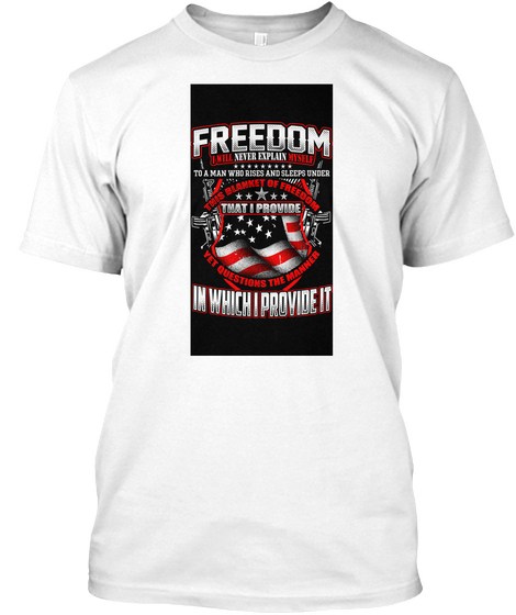 Freedom White Camiseta Front