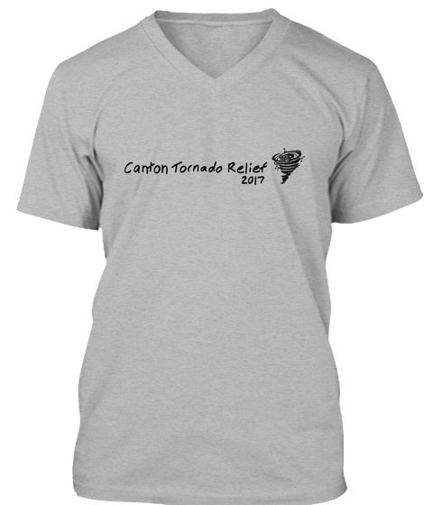 Canton Tornado Relief 2017 Athletic Heather Camiseta Front