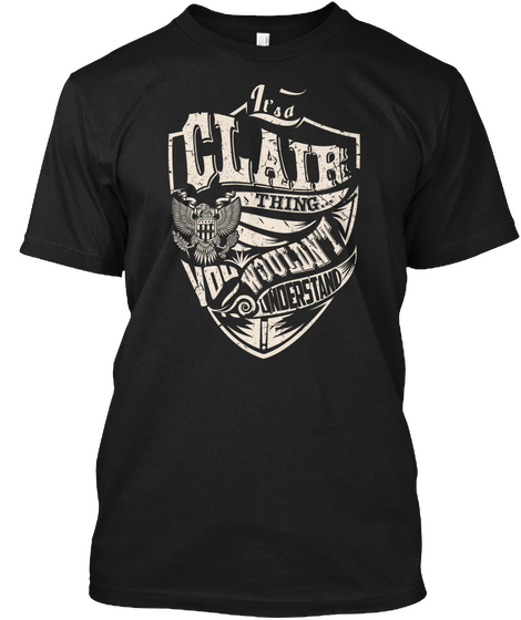 It's A Clair Thing Black Camiseta Front