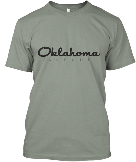 Oklahoma Avenue Grey T-Shirt Front