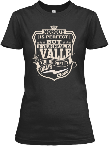 Nobody Perfect Valle Thing Shirts Black Camiseta Front