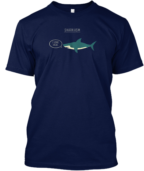 Sharkasm T Shirt Navy T-Shirt Front