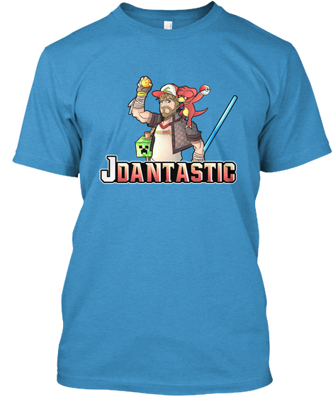 Joantastic Heathered Bright Turquoise  T-Shirt Front