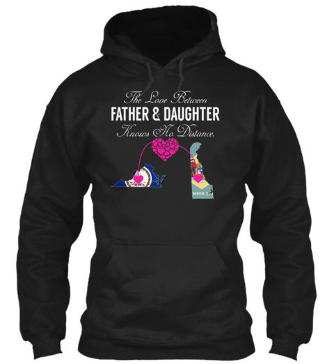 Father Daughter   Virginia Delaware Black T-Shirt Front