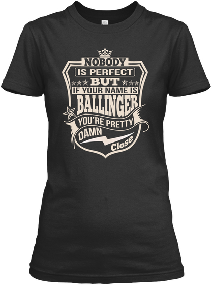 Nobody Perfect Ballinger Thing Shirts Black T-Shirt Front