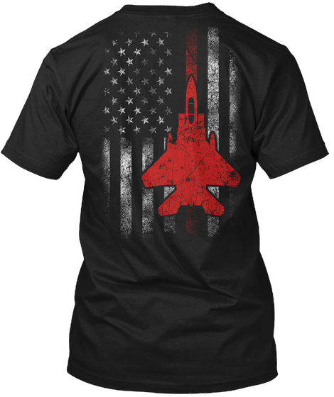 America  Pilot (Mp) Black T-Shirt Back