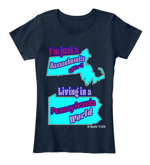 Just A Ma Girl In A Pa World New Navy T-Shirt Front