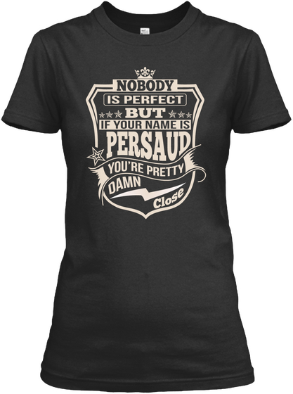 Nobody Perfect Persaud Thing Shirts Black T-Shirt Front