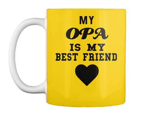 My Opa Is My Best Friend Lemon Yellow T-Shirt Front