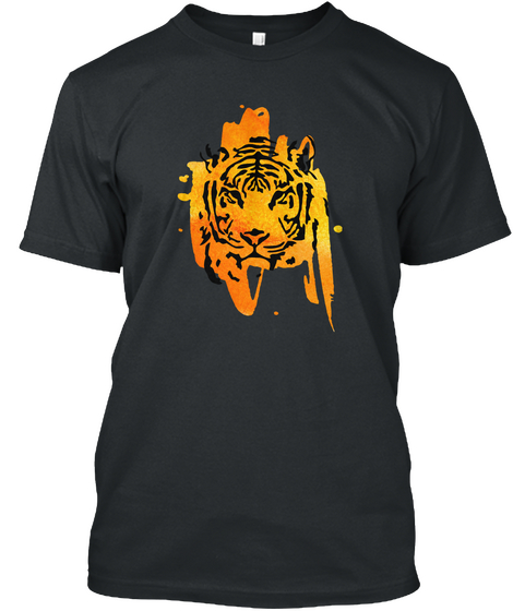 Tiger Stain Black T-Shirt Front