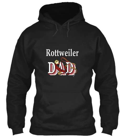 Rottweiler Rottie Rottwei Dad  Black Camiseta Front