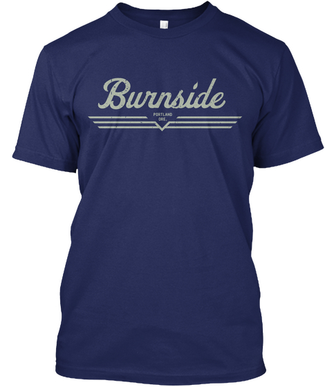 Burnside  Navy T-Shirt Front