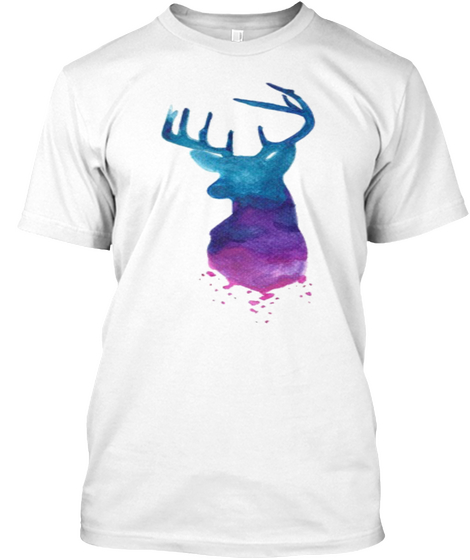 Tumblr Deer White T-Shirt Front