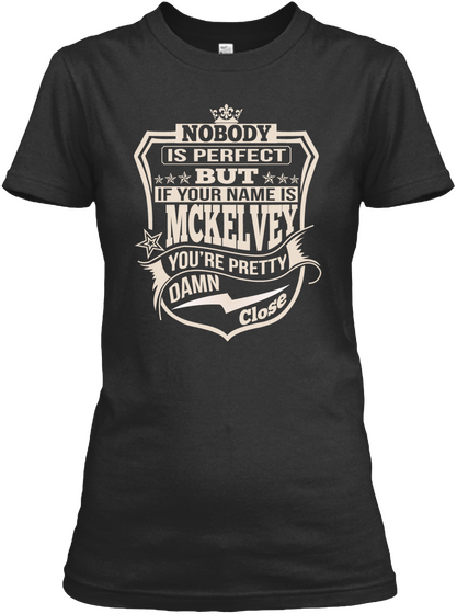 Nobody Perfect Mckelvey Thing Shirts Black Kaos Front