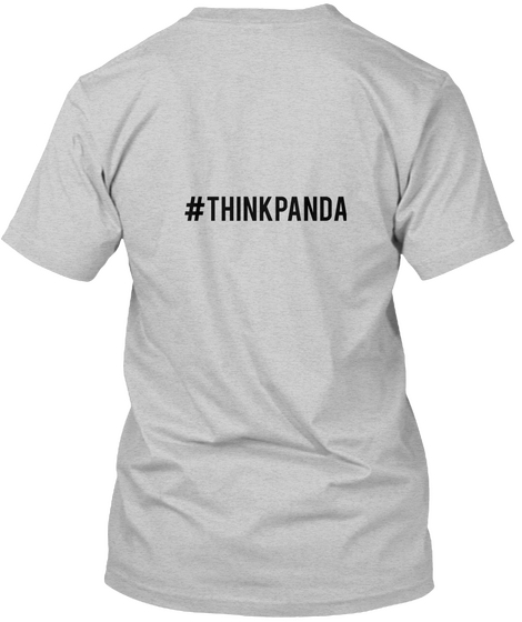 #Thinkpanda Light Steel áo T-Shirt Back