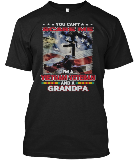 I'm Vietnam Veteran And Grandpa Black Camiseta Front