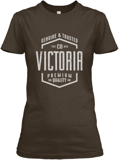 Victoria Dark Chocolate T-Shirt Front